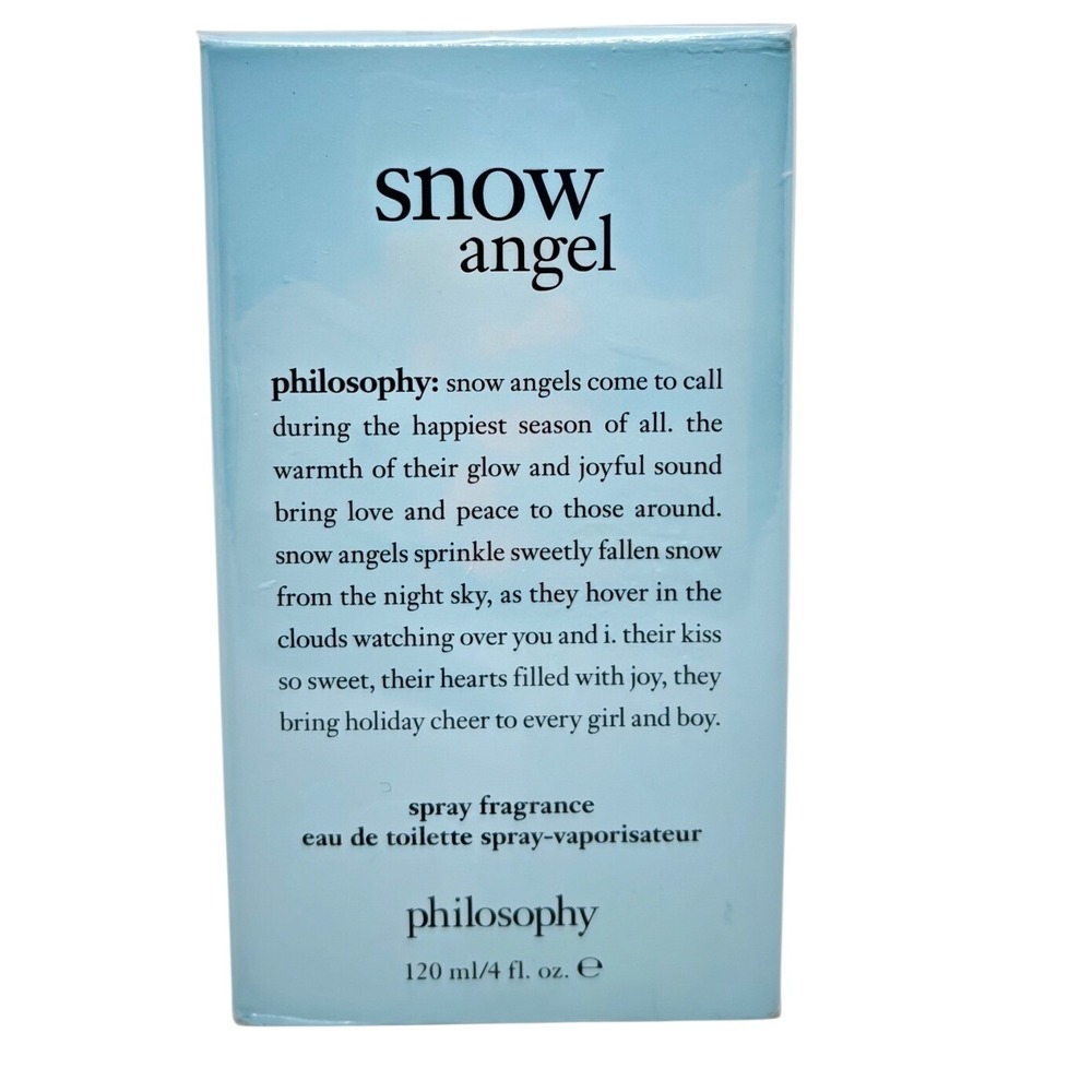 Philosophy Snow Angel Eau de Toilette Spray Fragrance 4 fl oz 120 ml NIBSealed